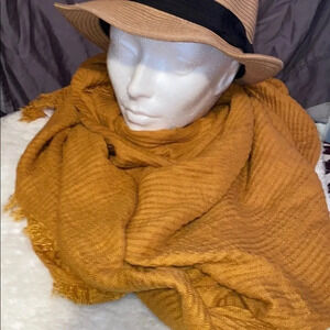 Elegant oversized  Yellow Scarf